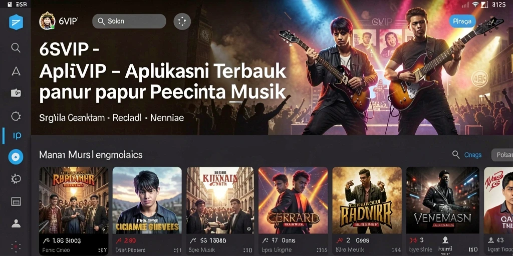 Tampilan gameplay seru dalam 6SVIP dengan berbagai lagu.