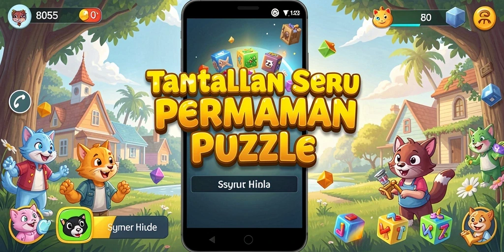 Tampilan gameplay 8055 dengan teka-teki menantang.