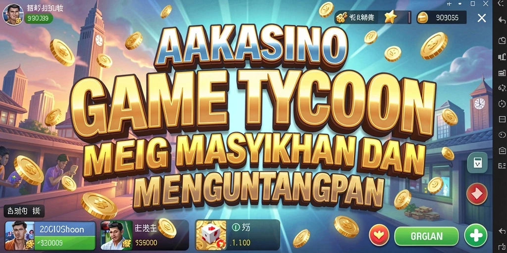 Gameplay AAKASINO menampilkan manajemen kasino yang seru dan menyenangkan.