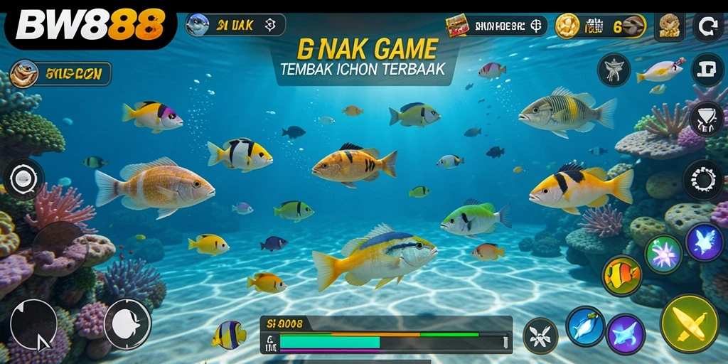 Tampilan gameplay seru Tembak Ikan BW888