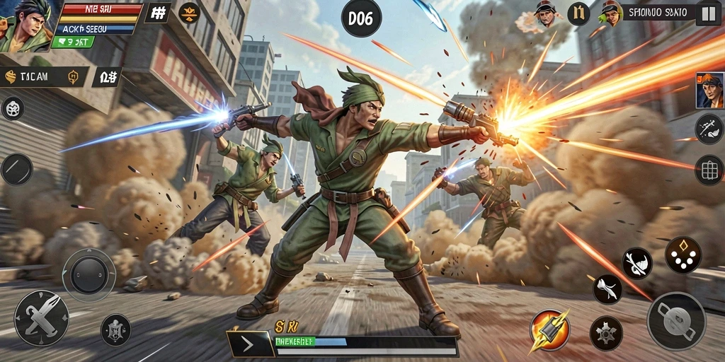 Tampilan menarik dari gameplay D06 yang penuh aksi Fighting.