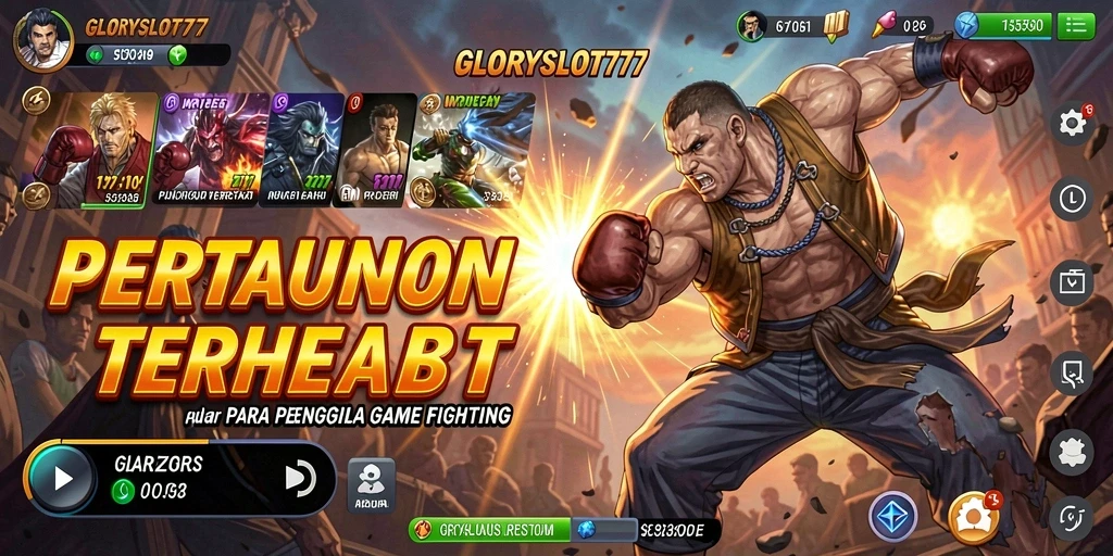 Screenshot gameplay menampilkan aksi pertarungan yang intens di GLORYSLOT777.
