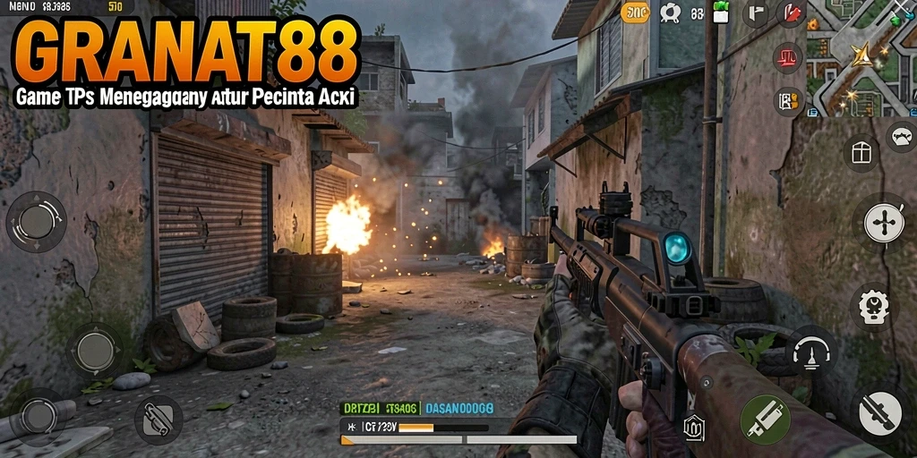 Tampilan gameplay seru dalam GRANAT88 dengan aksi menembak yang mendebarkan.