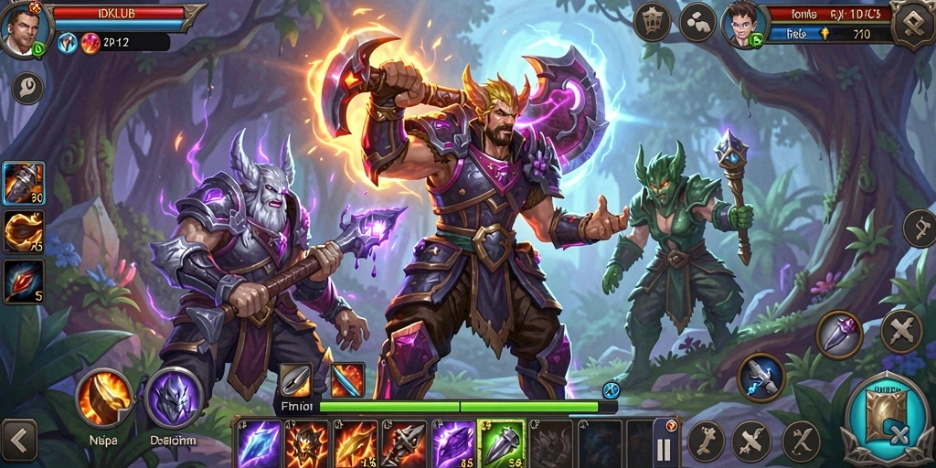 Tampilan menakjubkan dari gameplay ARPG IDKLUB yang mendebarkan.