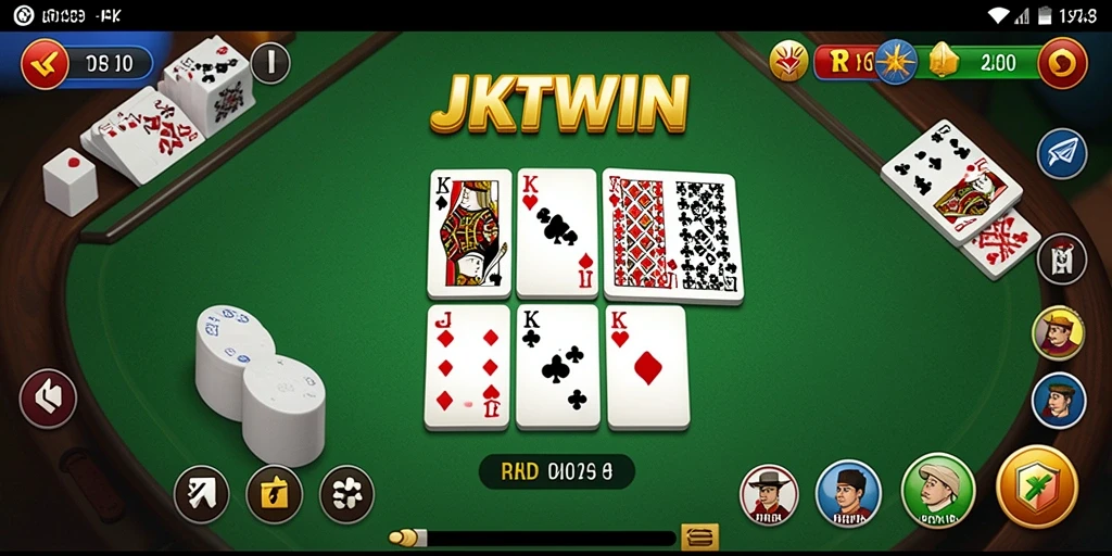 Screenshot utama JKTWIN menampilkan gameplay seru dalam permainan Domino.