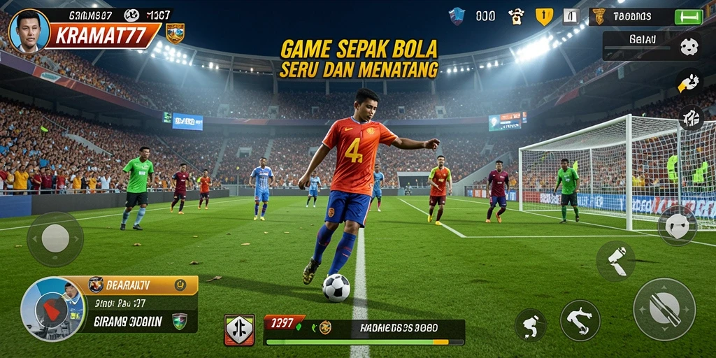 Tangkapan layar KRAMAT77 menunjukkan aksi seru di lapangan sepak bola.