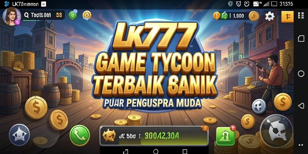 Screenshot gameplay LK777 menampilkan pengelolaan bisnis Tycoon yang menarik.