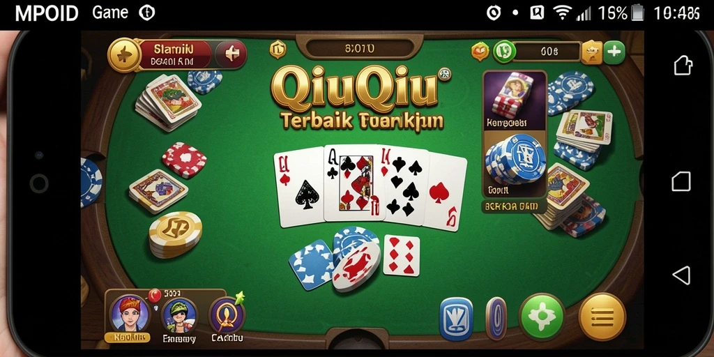 Tampilan menarik dari gameplay QiuQiu di MPOID.
