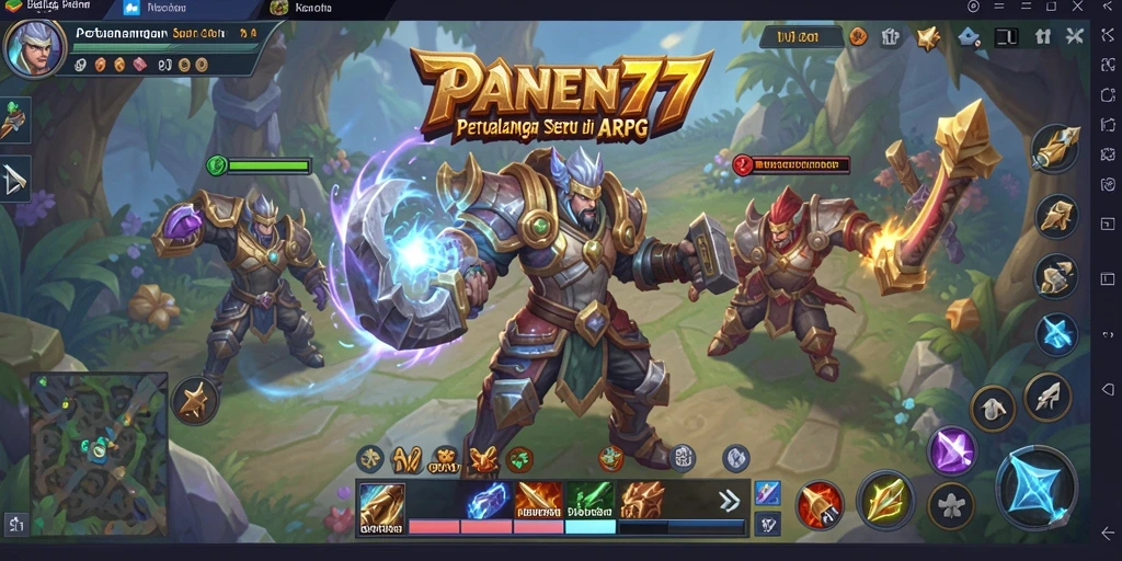 Screenshot gameplay PANEN77 yang menunjukkan pertarungan seru di dunia ARPG.