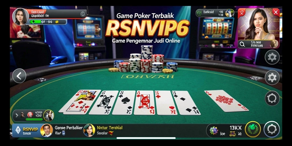 Tampilan gameplay poker yang menegangkan dalam RSNVIP6.