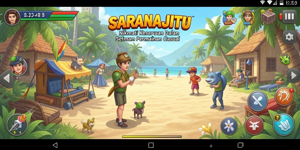 Tampilan menarik dari gameplay SARANAJITU yang seru.
