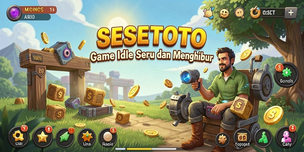 Tampilan gameplay menarik SESETOTO dengan aksi Idle yang menghibur.