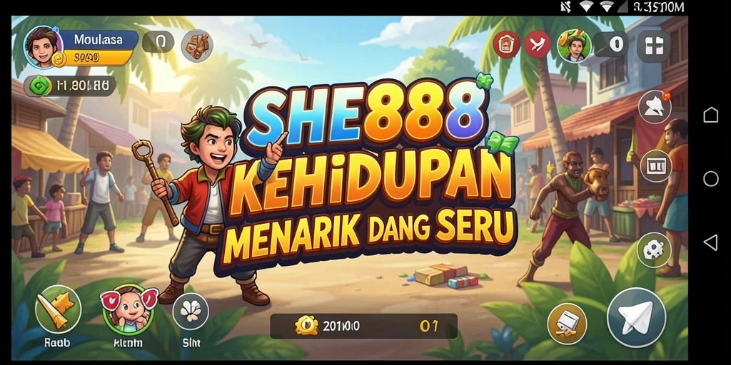 Gameplay SHE888 yang menggambarkan simulasi kehidupan yang mendalam.