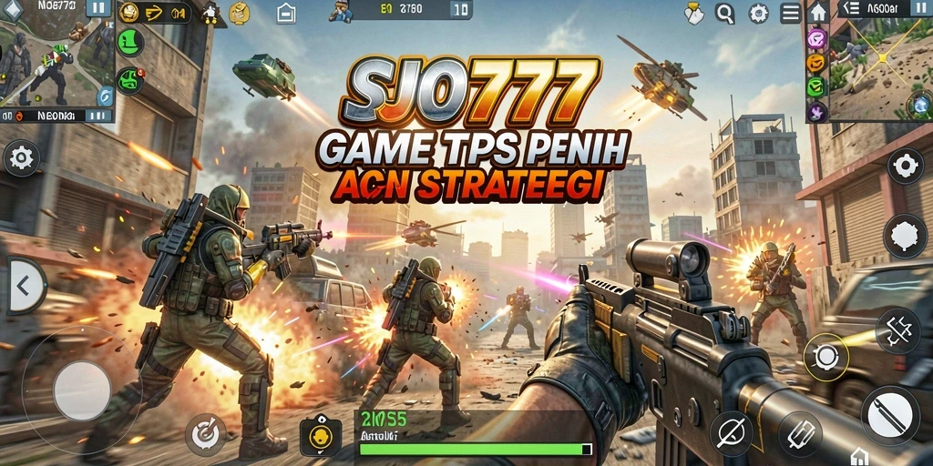 Screenshot gameplay SJO777 menampilkan aksi seru dalam pertempuran TPS.