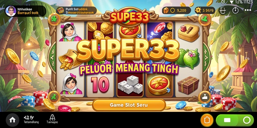 Tangkapan layar gameplay <strong>SUPER33</strong> dengan gulungan Slot yang menarik.
