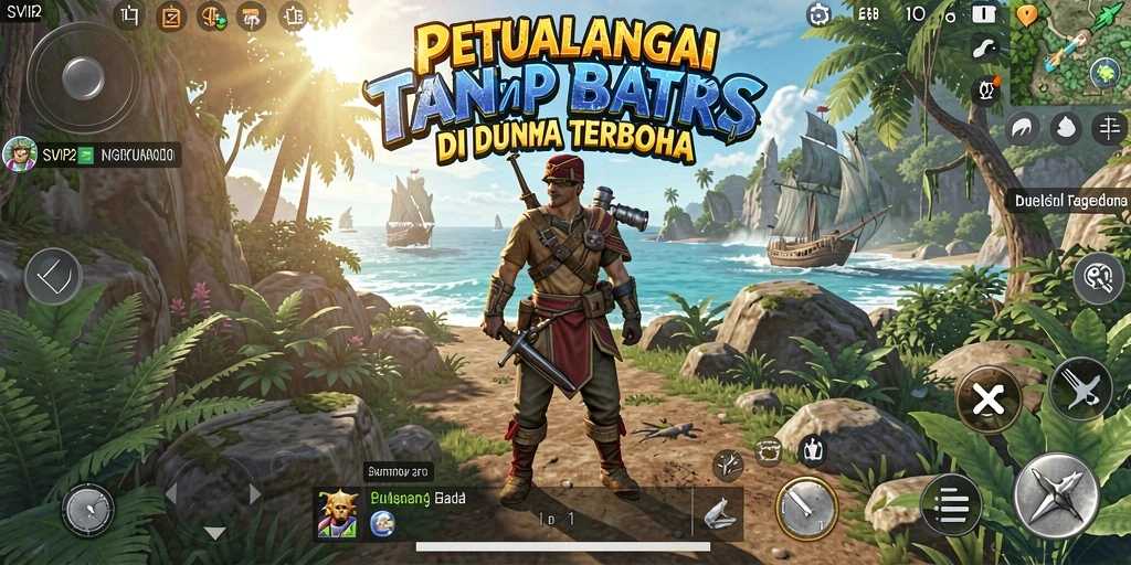 Tangkapan layar gameplay SVIP2 yang menampilkan dunia terbuka yang menakjubkan.