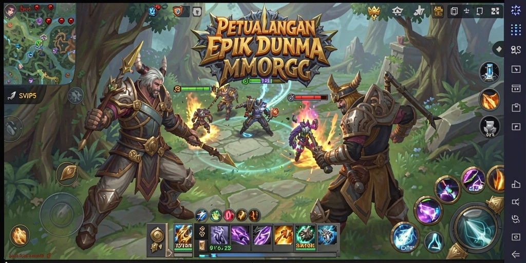 Tampilan gameplay menarik dari SVIP5 MMORPG yang penuh aksi.
