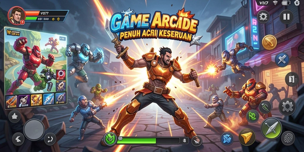 Tampilan gameplay VIO77 yang penuh warna dan menantang.